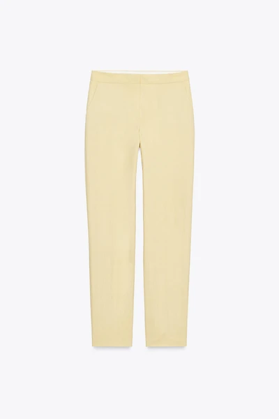 TEXTURED STRAIGHT LEG PANTS
