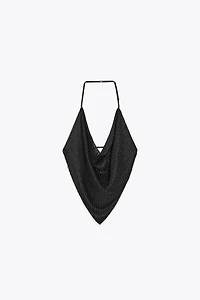 BEADED DRAPED TOP