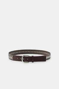 FAUX LEATHER STUDDED BELT