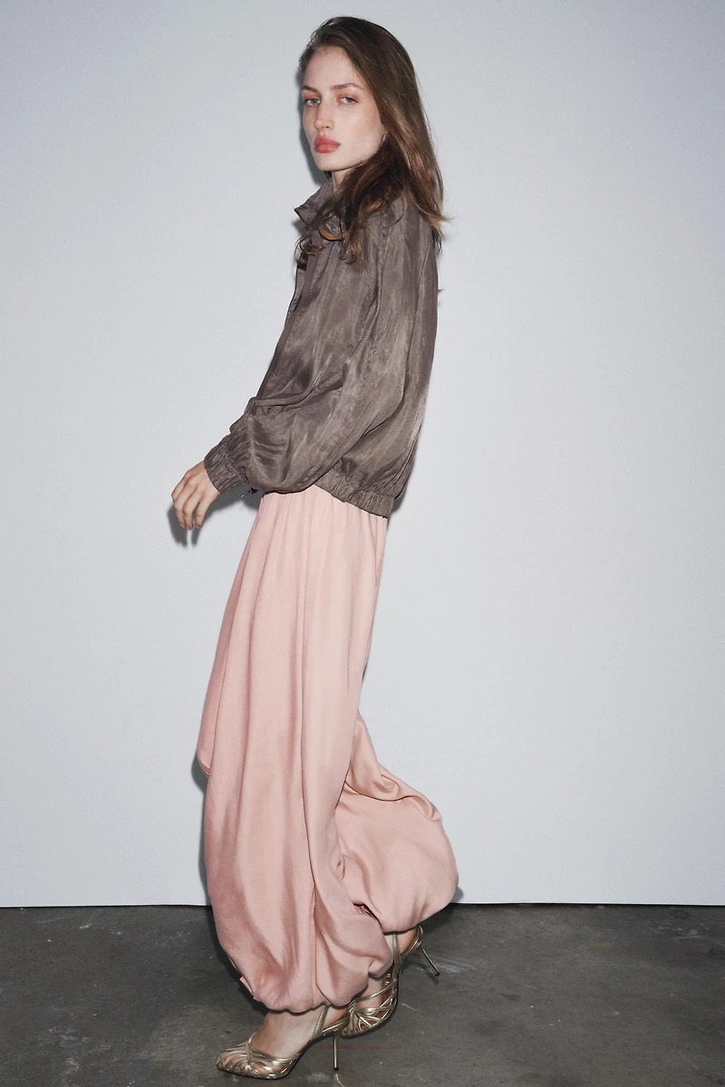 ZW COLLECTION FLOWY GATHERED PANTS