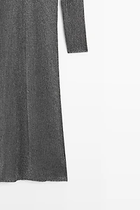 Long metallic knit dress - STUDIO