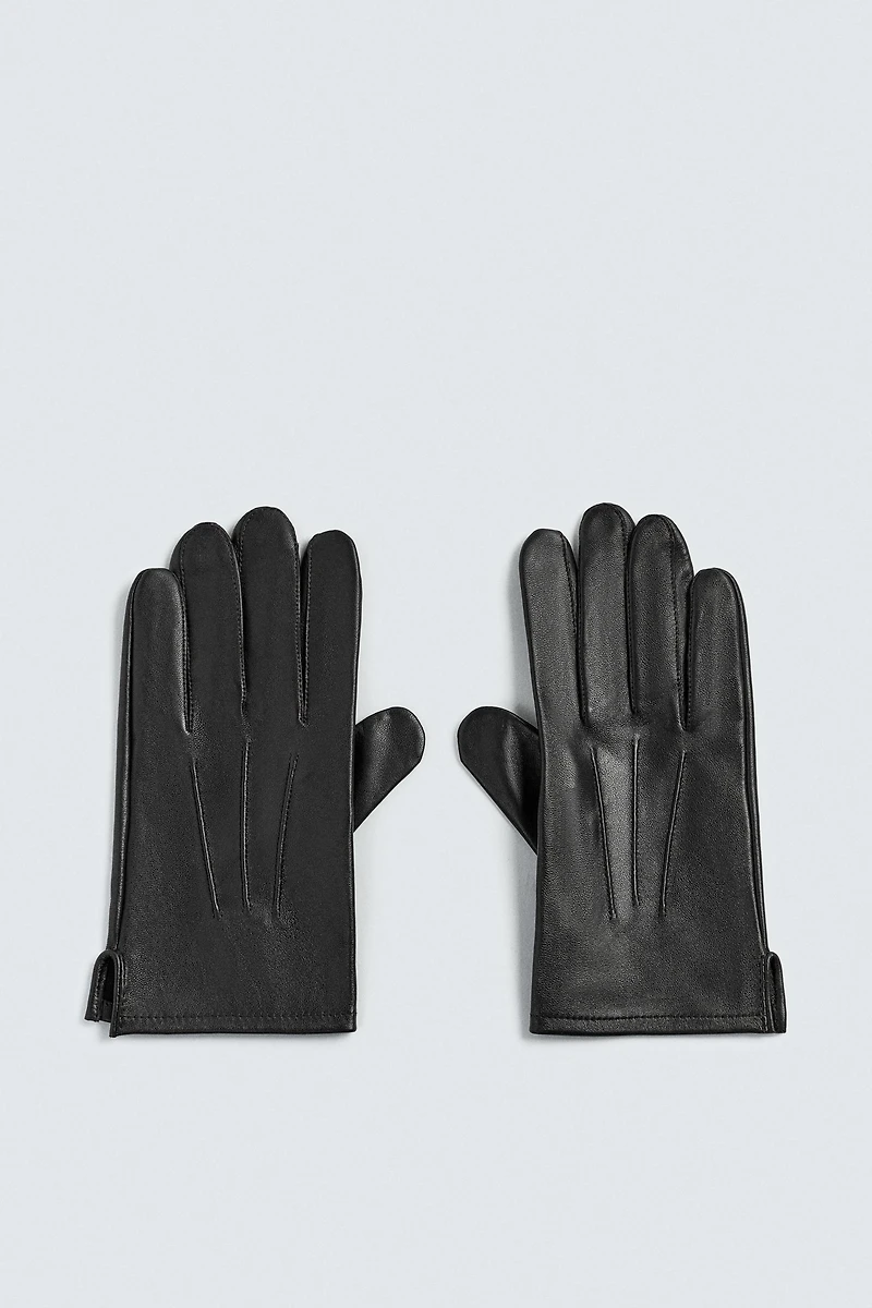 GANTS EN CUIR À COUTURES
