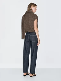 Jean straight taille haute
