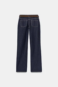 Z1975 MID-RISE STRAIGHT SLIM BELTED JEANS