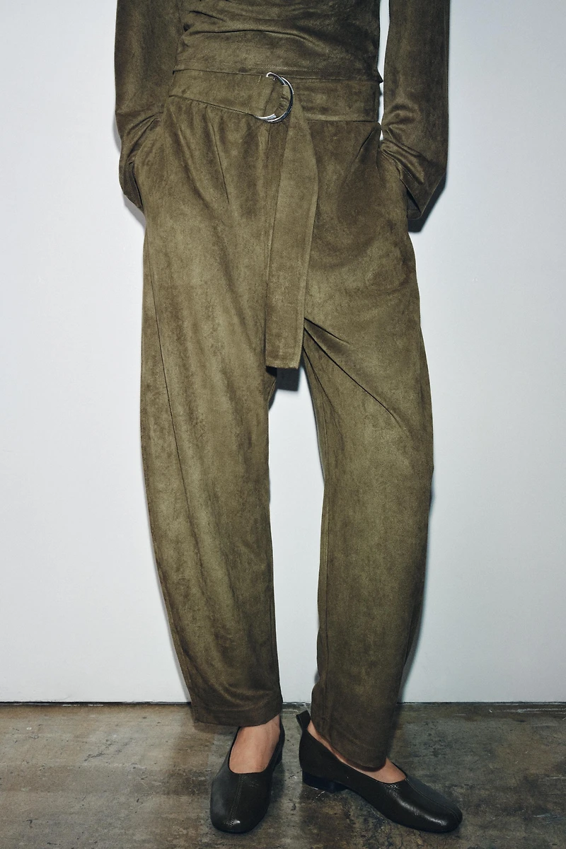 PANTALON BALLON EFFET DAIM