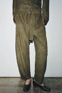 PANTALON BALLON EFFET DAIM