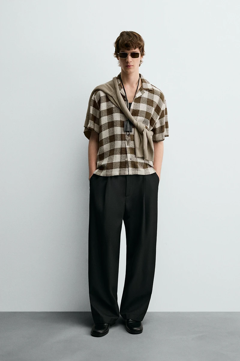 CHEMISE STRUCTURÉE À CARREAUX