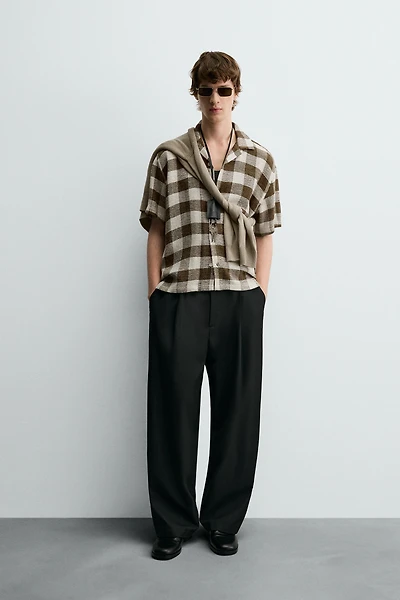 CHEMISE STRUCTURÉE À CARREAUX