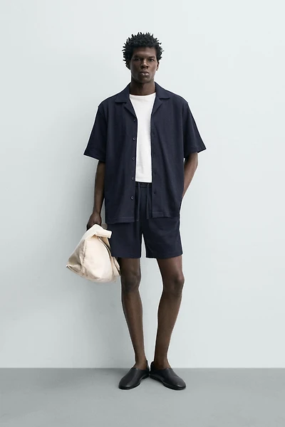 BERMUDA RELAXED FIT STRUCTURÉE