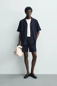 BERMUDA RELAXED FIT STRUCTURÉE