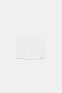 SEQUINED MINI SKIRT WITH TIES