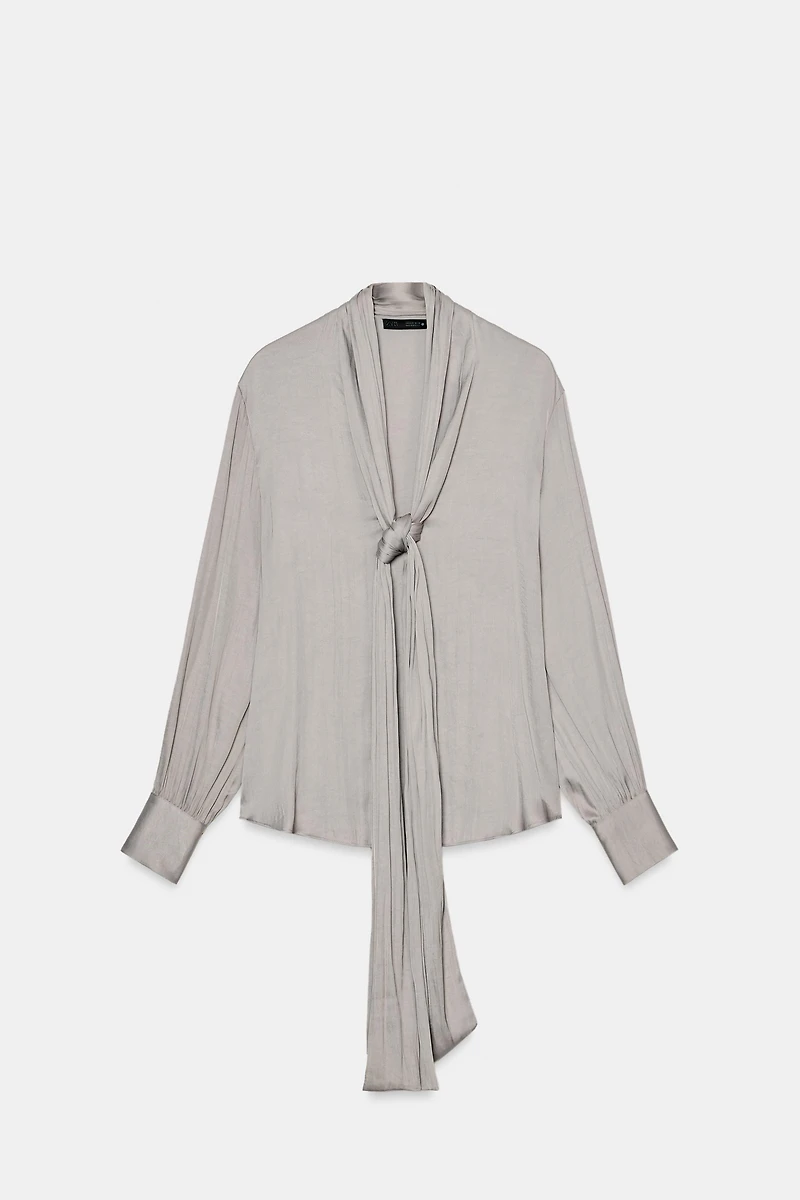 ZW COLLECTION TIED NECKLINE BLOUSE