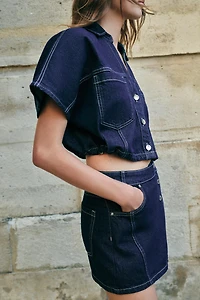 JUPE-PANTALON Z1975 EN DENIM CROISÉ