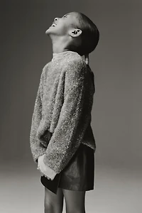 SPARKLY FAUX FUR KNIT JUMPER