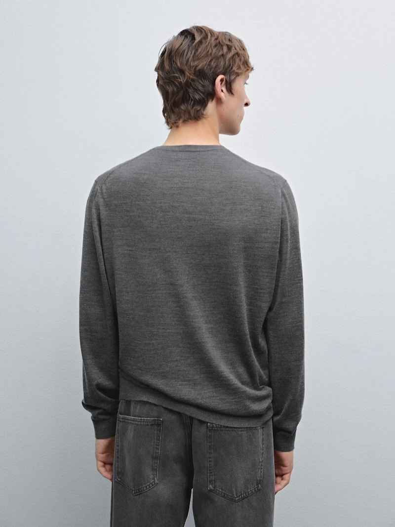 100% merino wool knit sweater