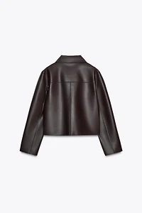 SHORT FAUX LEATHER JACKET