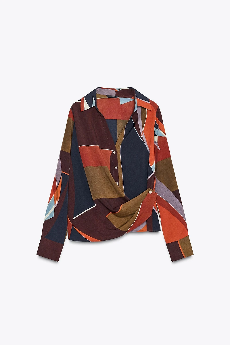 WRAP PRINT SHIRT