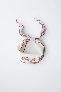 CROSS STITCH EMBROIDERED BANDANA