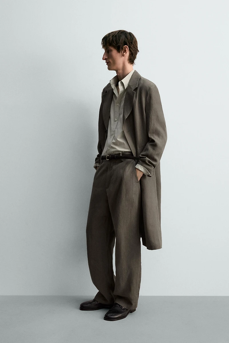 PANTALON STRAIGHT FIT 100% LIN