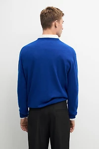 100% cashmere ribbed knit sweater