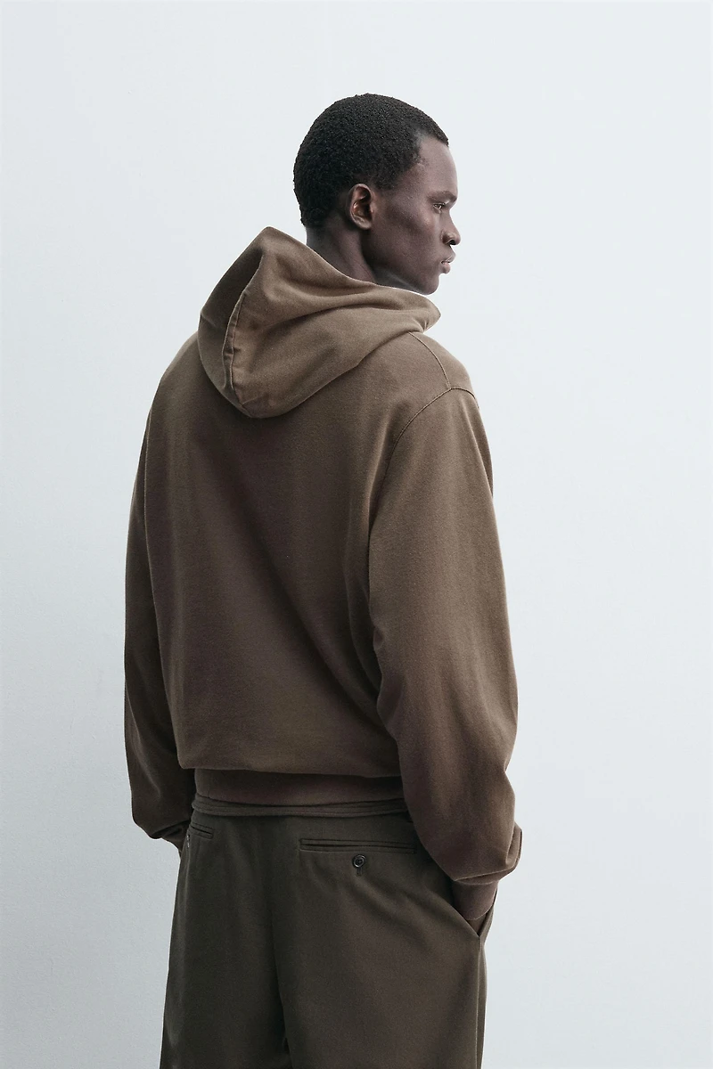 WASHED HOODIE SWEATSHIRT