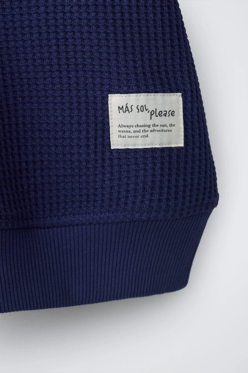 PLUSH WAFFLE KNIT TOP