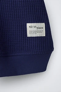 PLUSH WAFFLE KNIT TOP