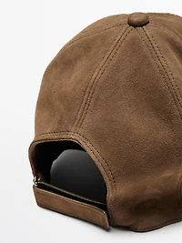 Suede leather cap