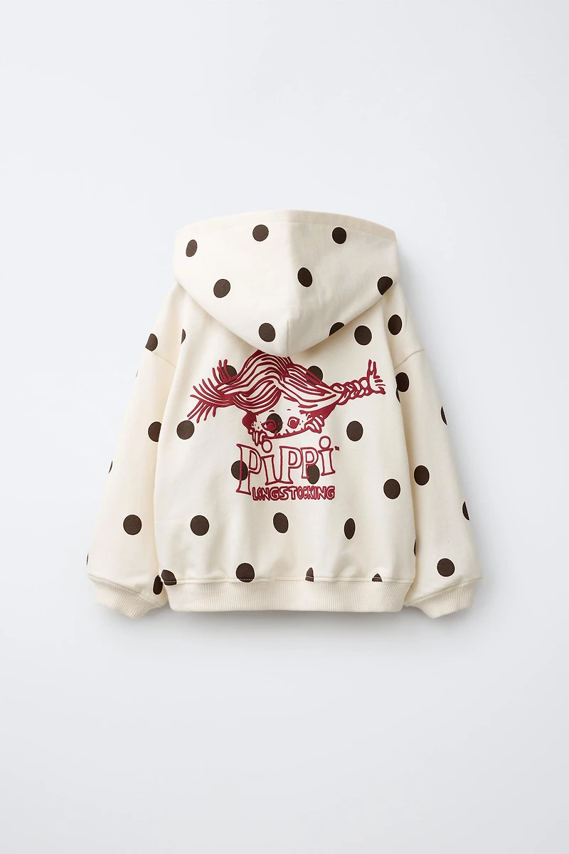PIPPI LONGSTOCKING POLKA DOT SWEATSHIRT