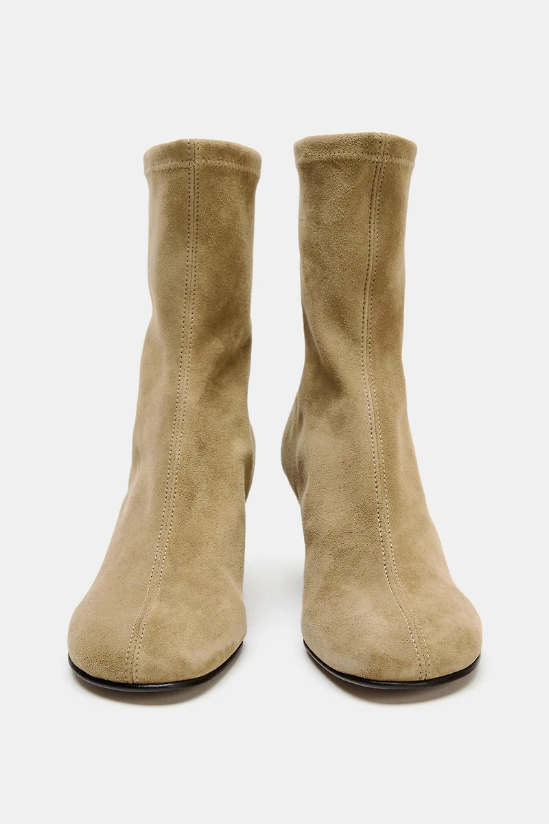 SUEDE WEDGE ANKLE BOOTS