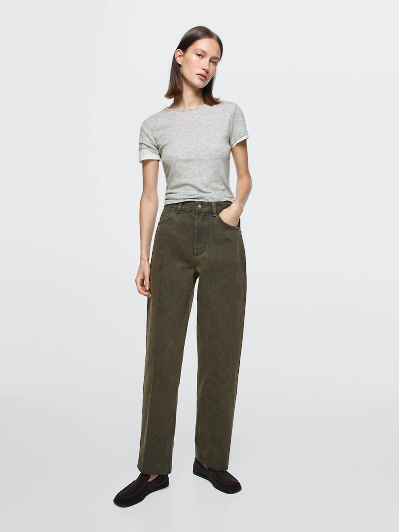 Mid-rise balloon fit jeans