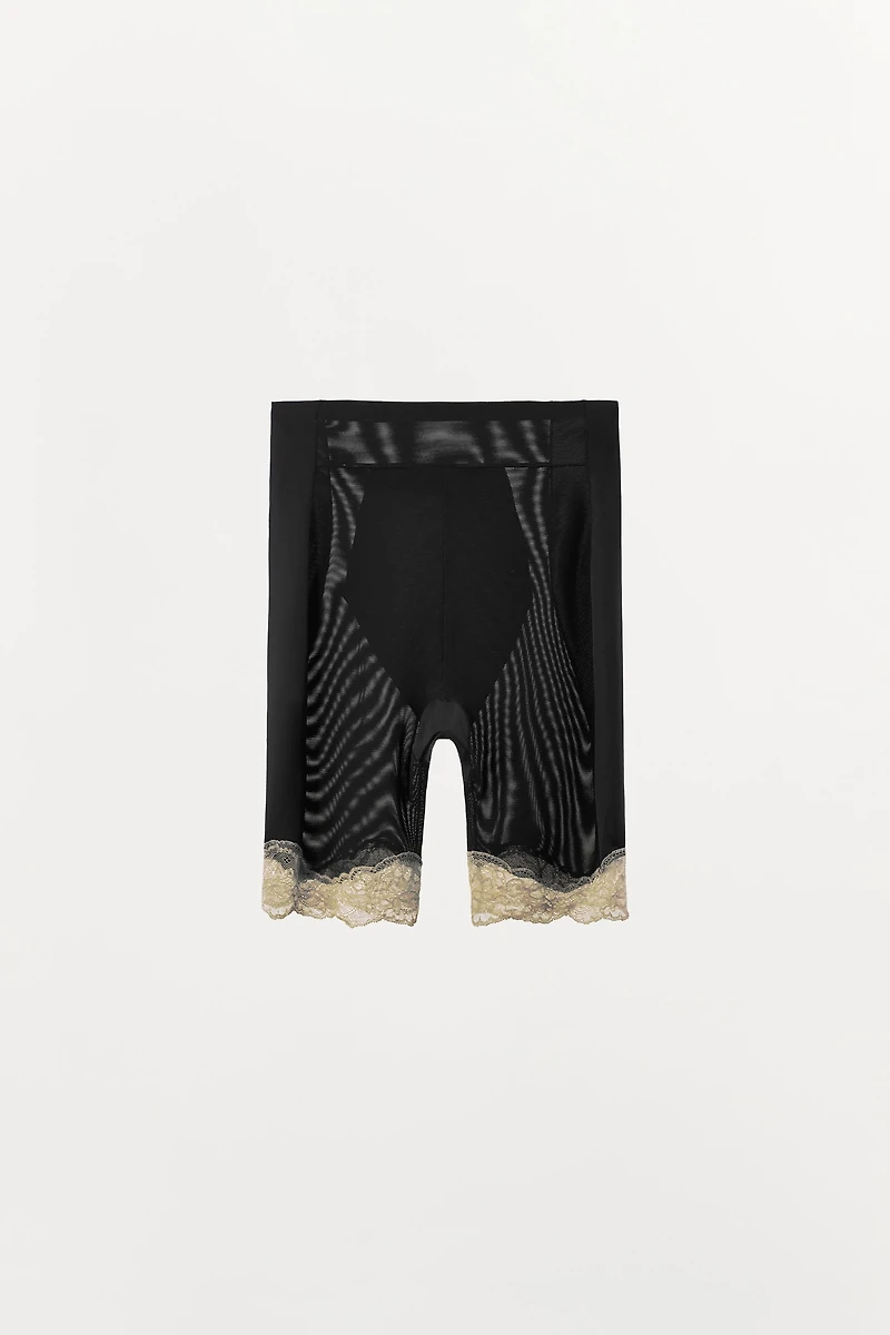 LACE POLYAMIDE BLEND SHORTS
