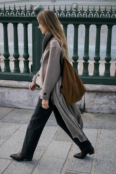 CORDUROY EFFECT TOTE BAG