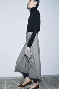 ASYMMETRIC WOOL SKIRT W COLLECTION