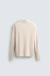 RELAXED FIT VISCOSE - LINEN POLO SHIRT