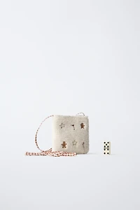 CHRISTMAS SHEARLING CROSSBODY BAG