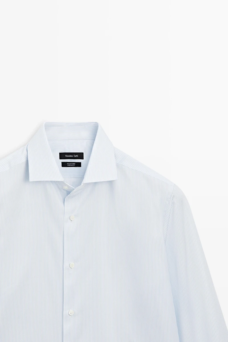 Slim fit 100% cotton double stripe shirt