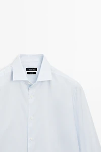 Slim fit 100% cotton double stripe shirt