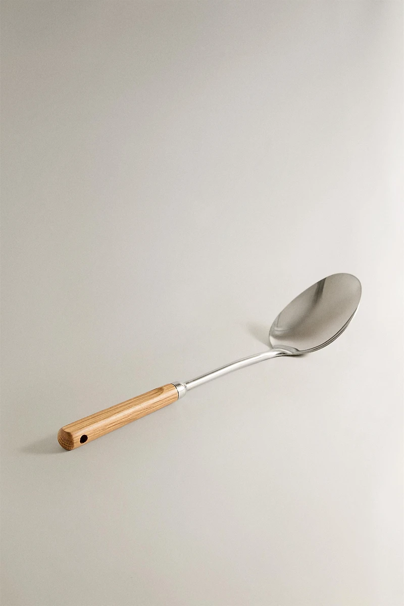 STEEL OAK WOOD SPOON