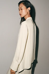 ZW COLLECTION TIED PLEATED BLOUSE