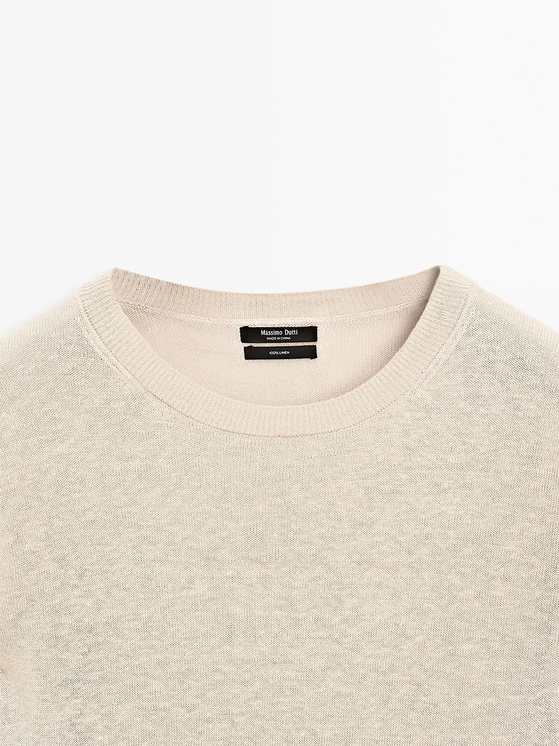 Pull oversize en maille 100 % lin