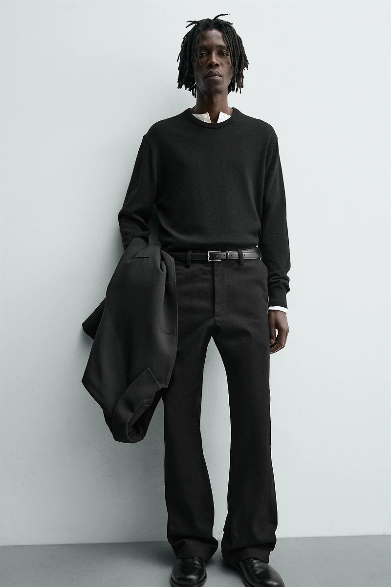 FLARE FIT TWILL PANTS