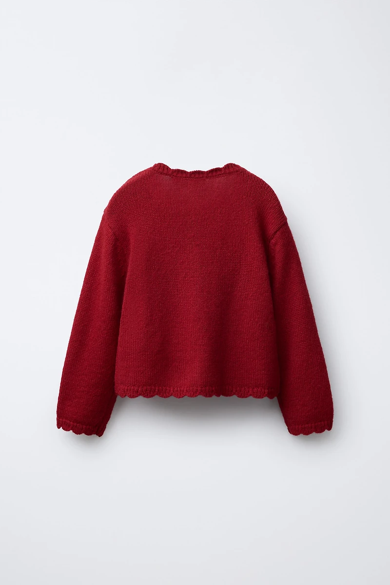 VELVET BOWS CARDIGAN