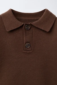 KNIT POLO SWEATER