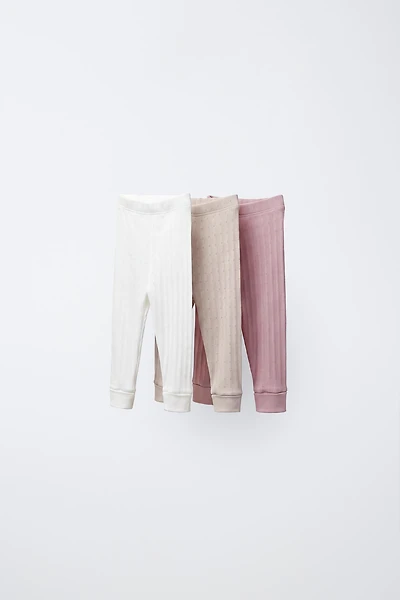 THREE-PACK POINTELLE LEGGINGS