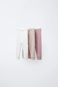 THREE-PACK POINTELLE LEGGINGS