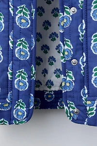 FLORAL PRINT PADDED JACKET