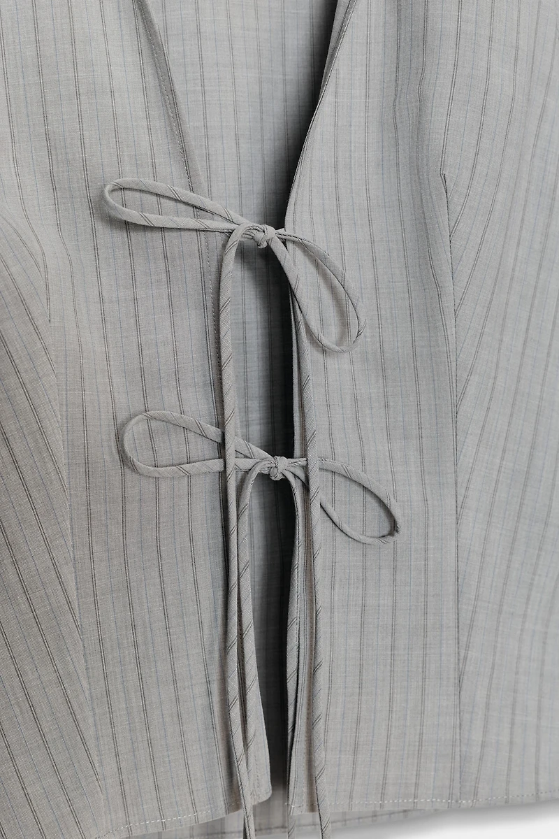 CHEMISE À RAYURES AVEC LIENS
