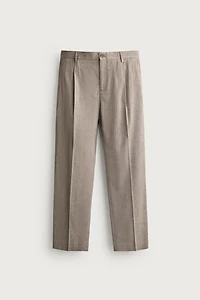 REGULAR FIT PINSTRIPE SUIT TROUSERS