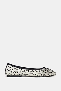 MESH BALLET FLATS WITH BOW